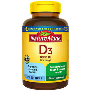 네이처메이드 Nature Made 비타민 D3 25mcg 1000IU 대용량 650정